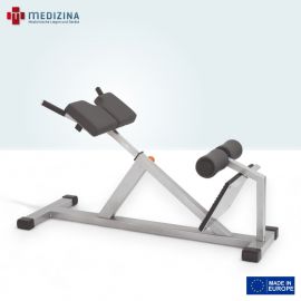 Abb. zeigt Medizina Rückentrainer, Hyperextension »MED«  aus stabiler Vierkant-Stahlkonstruktion, mit ergonomischer Polsterung, 7-Fache Verstellbarkeit.