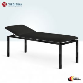 Abb. zeigt Helena Classic Black Edition mit positiv verstellbarem Kopfteil sowie stabiler Rahmenkonstruktion.